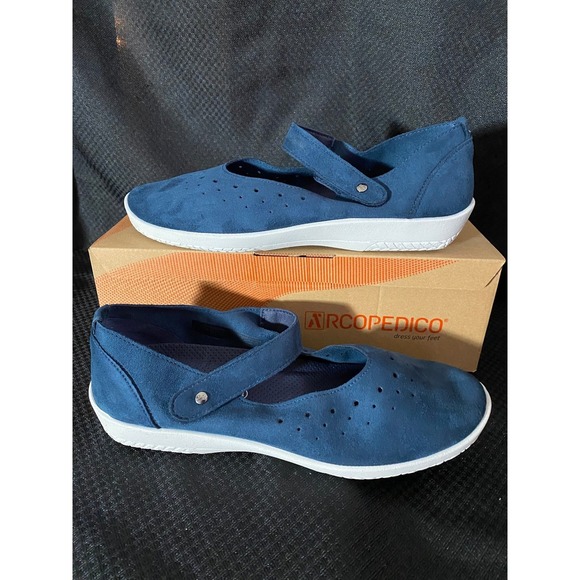 Arcopedico Shoes - Arcopedico Sisley H91 Gal Navy Navy Mary Jane Flats Size 40 New in Box